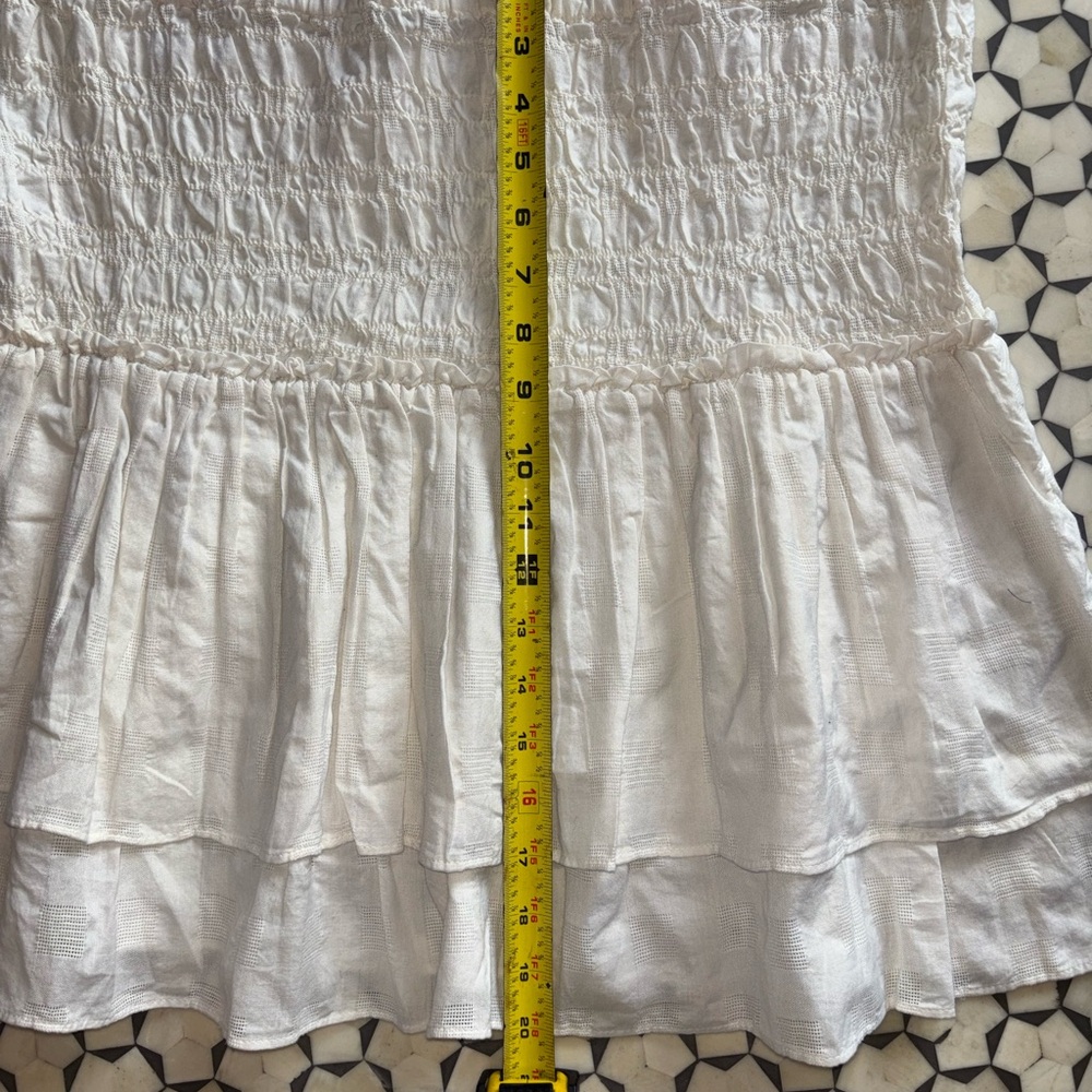 Madewell White Tiered Smocked Mini Skirt - Picture 4 of 5